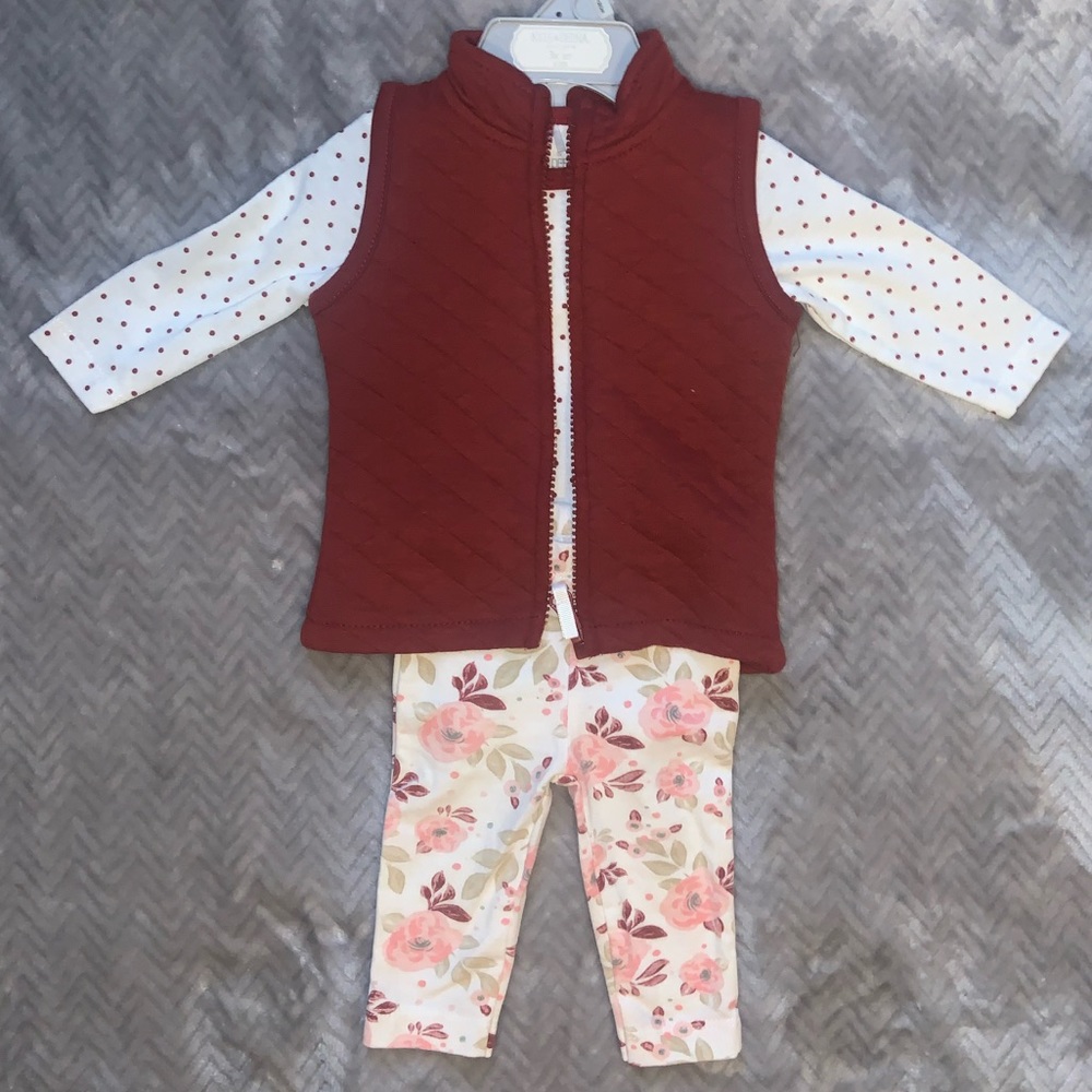 Kyle & Deena Baby Girl 3pc Vest Set
